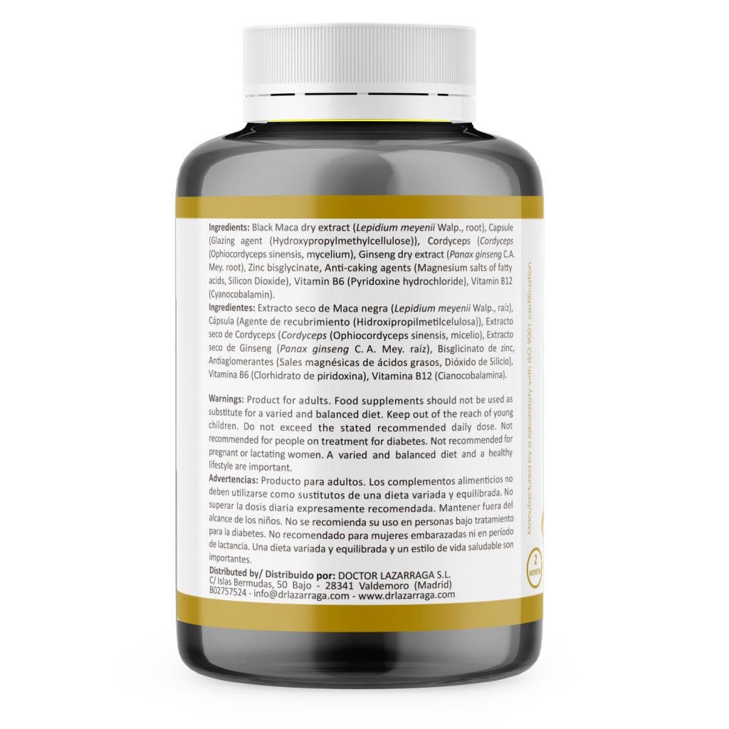 Lazarraga Maca Negra Andina + Ginseng...