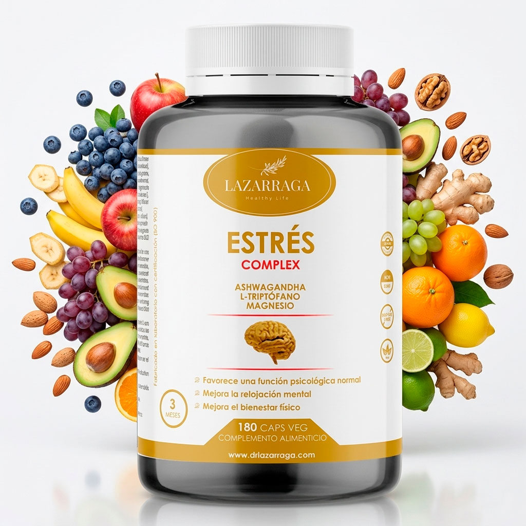 Lazarraga Ashwagandha, Triptófano y Magnesio – Apoya el bienestar emocional, la relajación y el sistema nervioso – 180 cápsulas